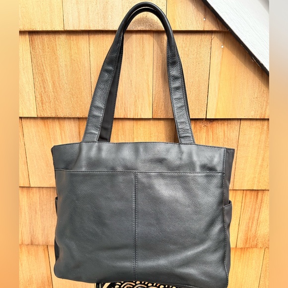 Fossil!!!  Leather and Nylon Work Tote - Picture 2 of 13
